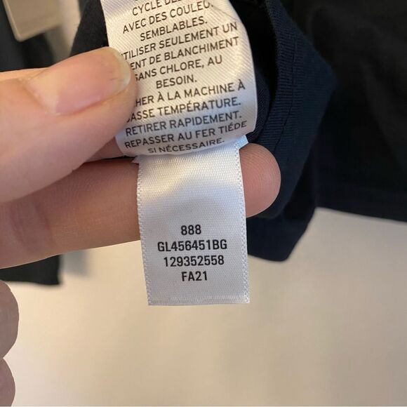 Zella girls black crewneck front twist stretchy long sleeve top L 10/12 NEW - Picture 10 of 10